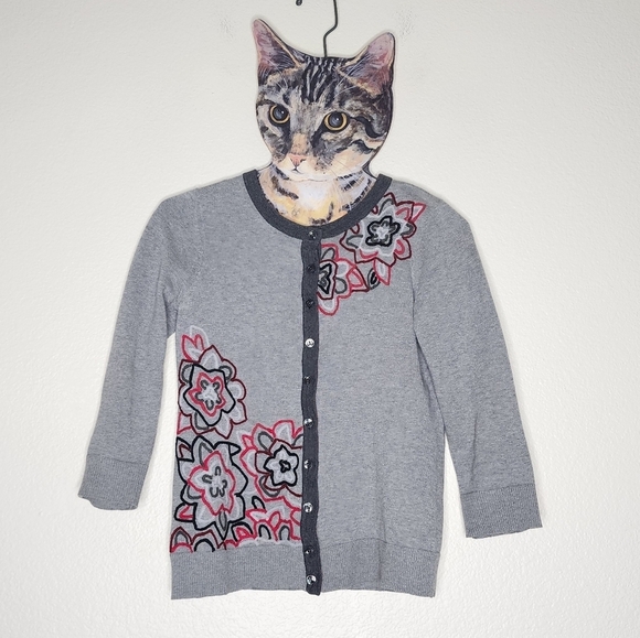 Anthropologie Tabitha Embroidered Azalea Cardigan XS - Picture 3 of 6